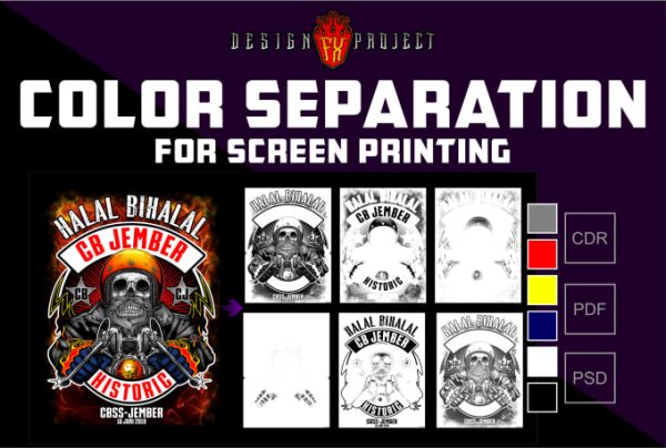 Color Separation for T-shirt Screen Printing Photograph